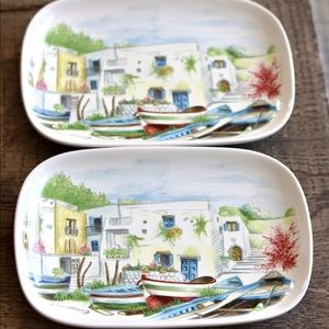Beautiful Made in Italy dessert plates 9.5" set of 2